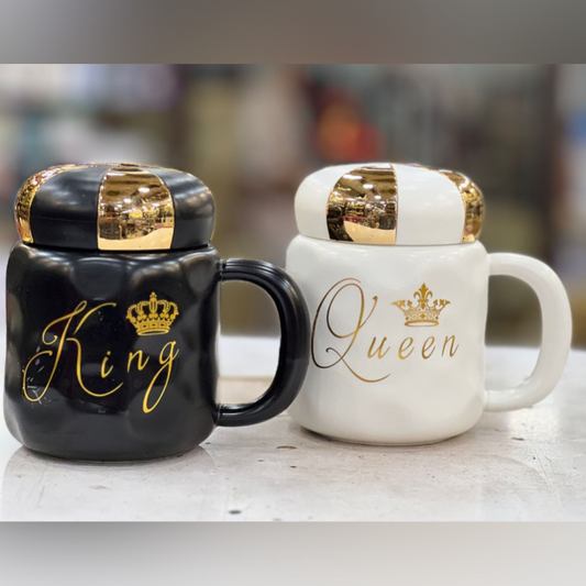 King & Queen Couple Mugs Set