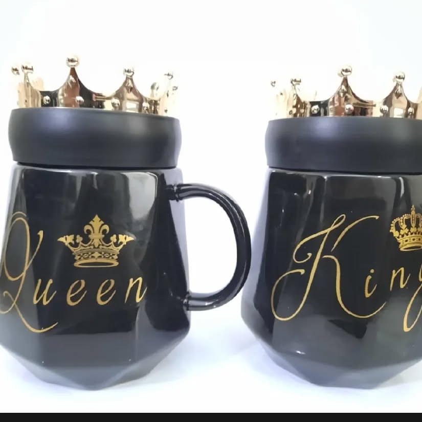 King & Queen Couple Mugs Set