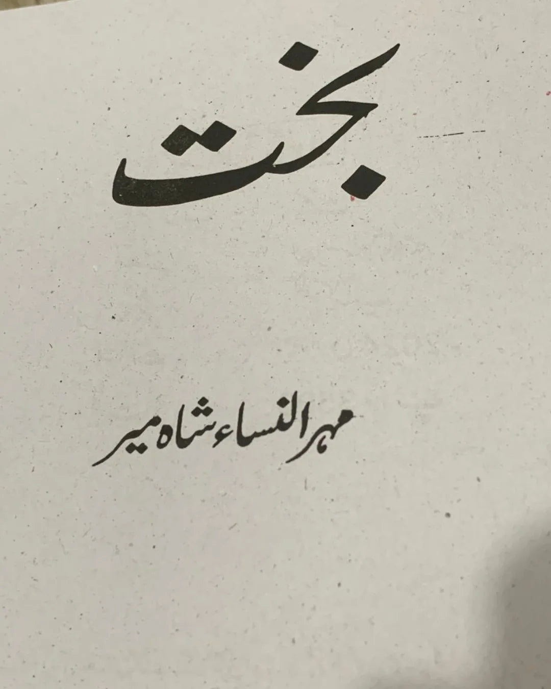 Bakht by Mehrunnisa Shahmeer / بخت از مہرالنّساء شاہمیر