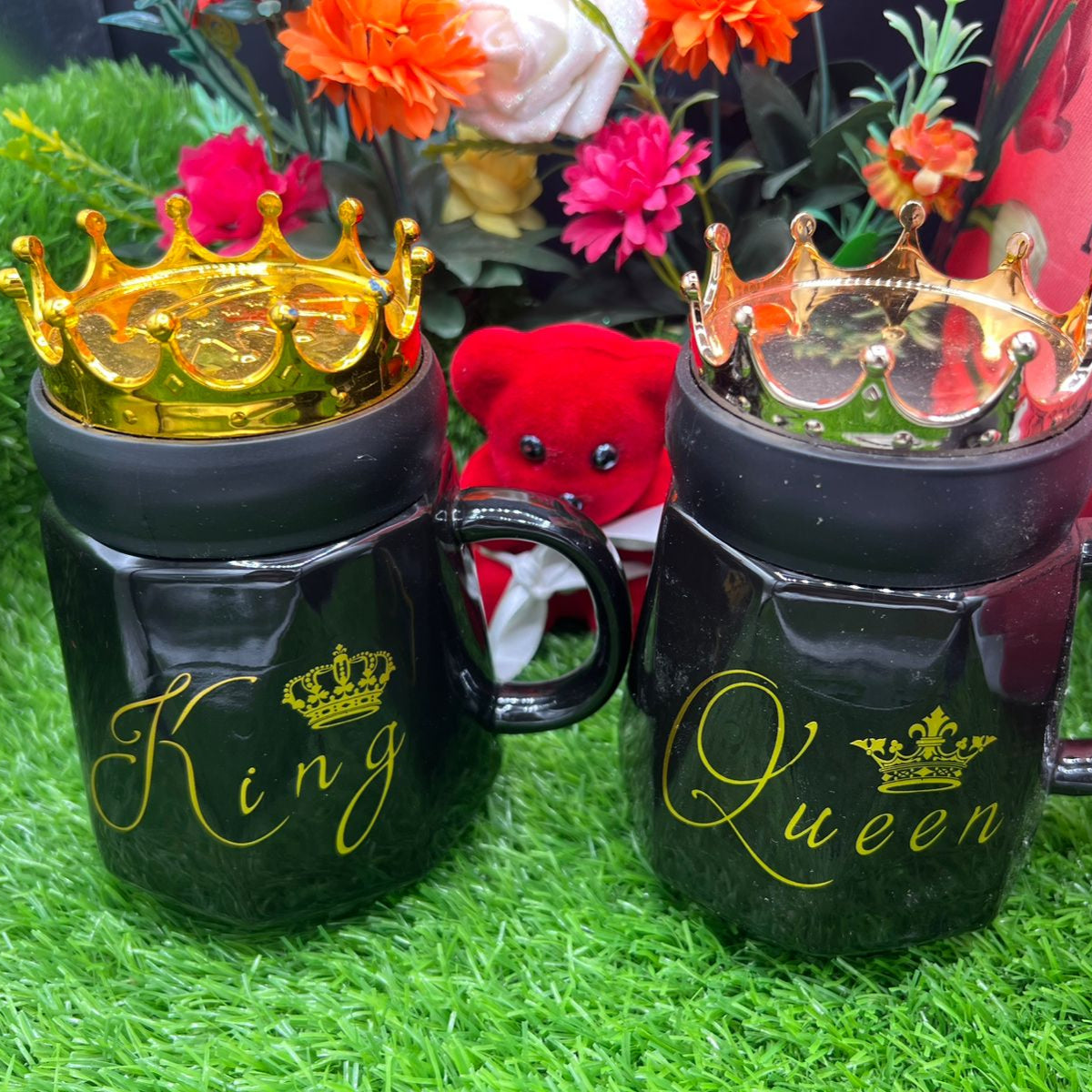King & Queen Couple Mugs Set