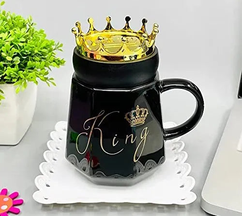 King & Queen Couple Mugs Set